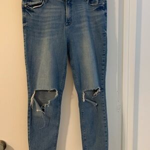 Blue Distressed Women's Jeans